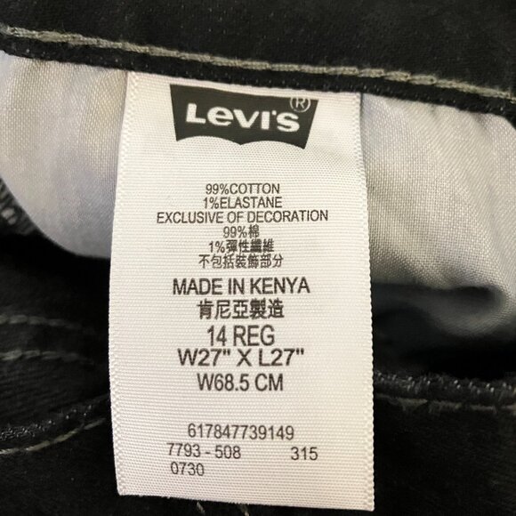 Levi's 527 Women's Boot Cut Jeans Black Size 14 Denim 30x28 - Picture 7 of 7